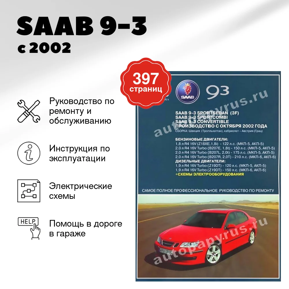 Книга: SAAB 9-3 (б , д) с 2002 г.в., рем., экспл., то | Ротор