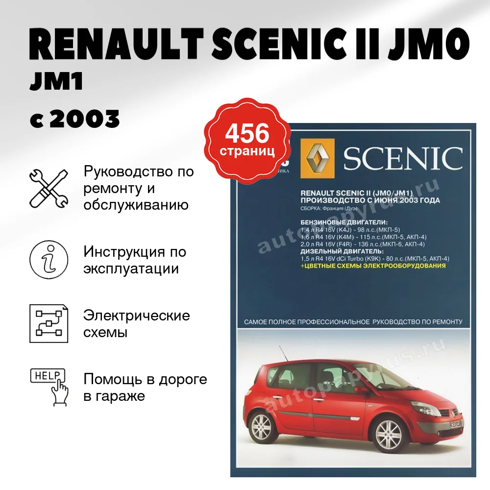 Книга: RENAULT SCENIC II (JM0 / JM1) (б , д) с 2003 г.в.. рем., экспл., то | Ротор