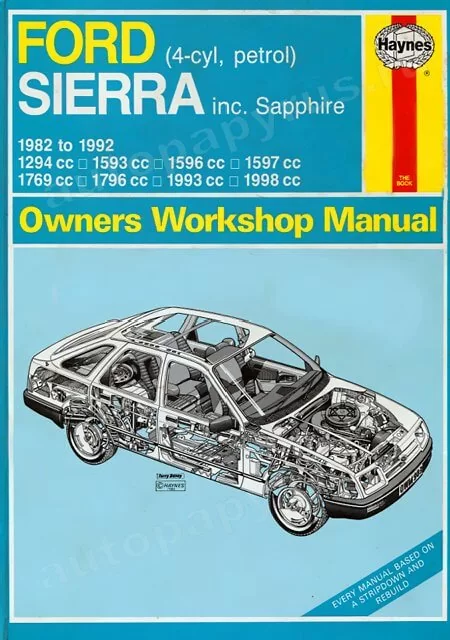 Книга: FORD SIERRA (б) 1982-1992 г.в., рем., то | Haynes