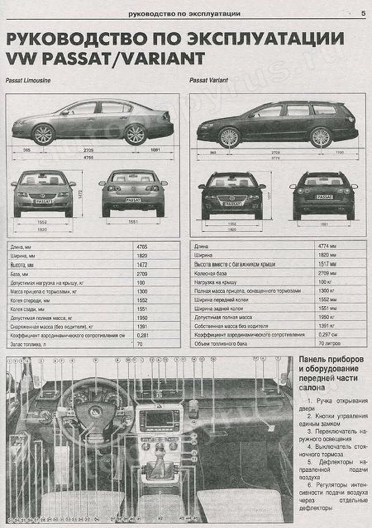 Книга: VOLKSWAGEN PASSAT / PASSAT VARIANT (б , д) с 2005 г.в., рем., экспл., то | Арго-Авто
