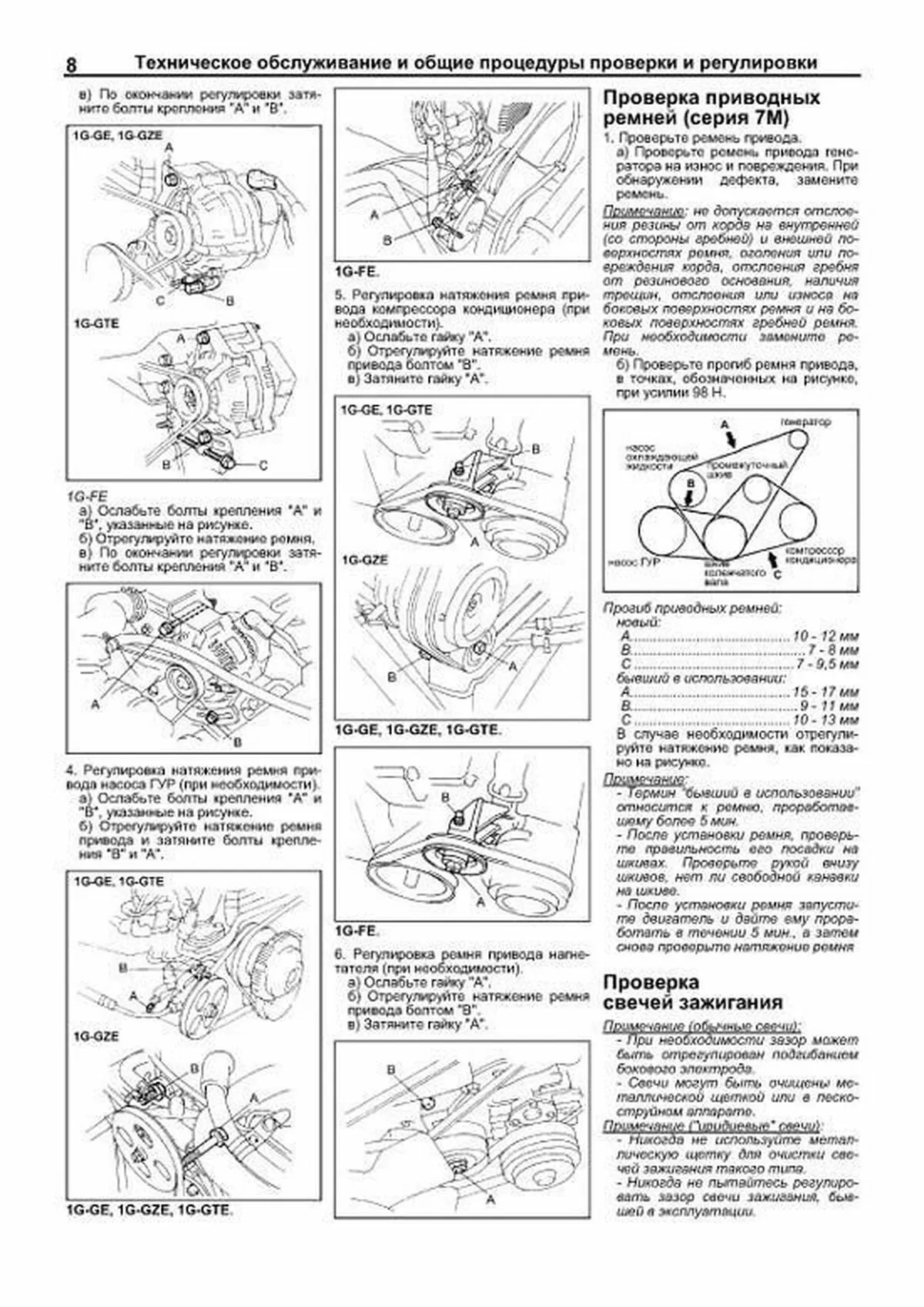 Книга: Двигатели TOYOTA 1G-FE / 1G-E / 1G-GE / 1G-GTE / 1G-GZE / 7M-GE / 7M-GTE рем., то | Легион-Aвтодата