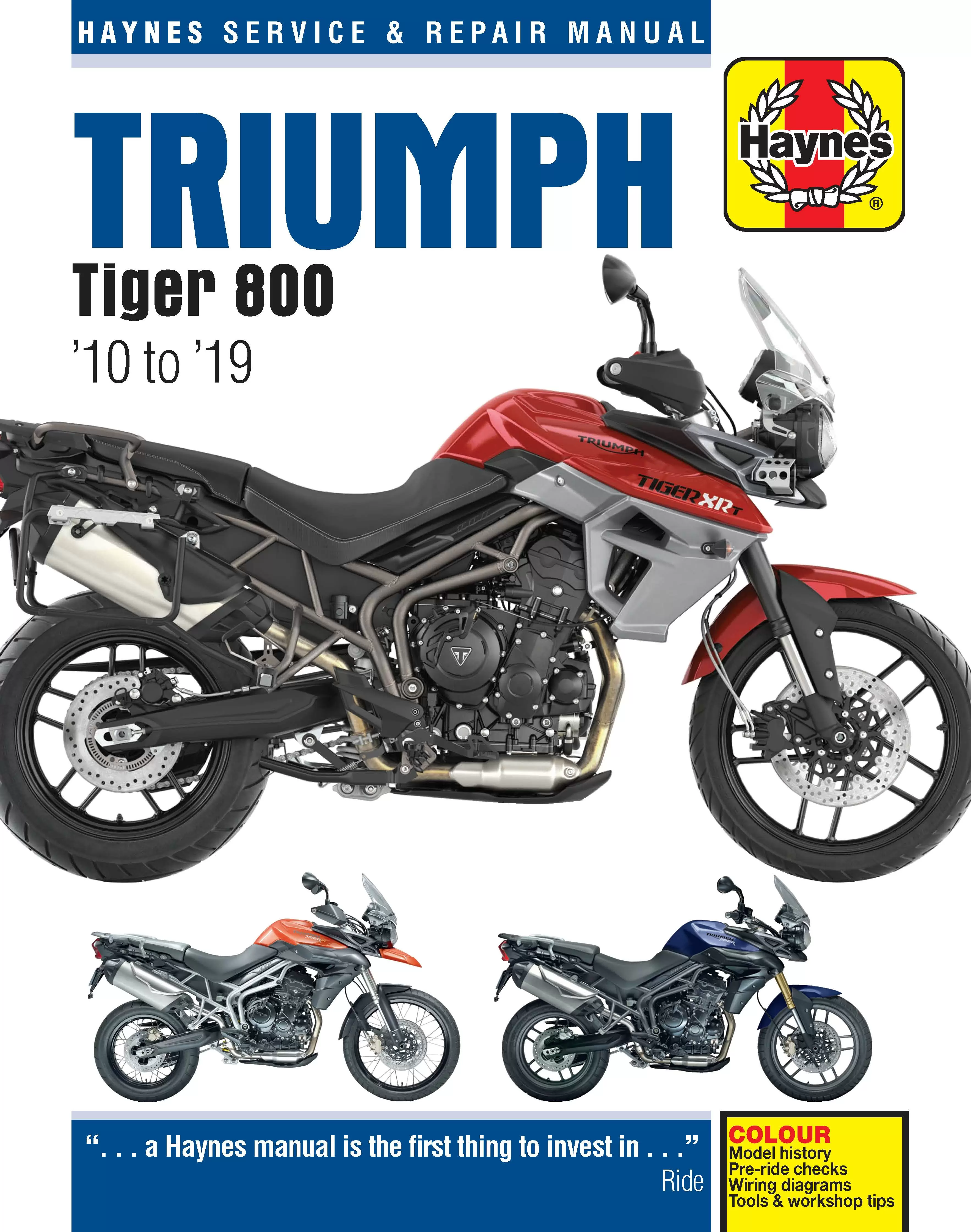 Книга: TRIUMPH TIGER 800 2010-2019 г.в., рем., экспл, то | Haynes