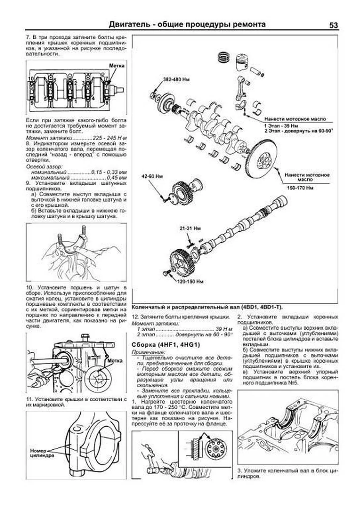 Книга: Двигатели ISUZU (4HF1 / 4HG1 / 4BB1 / 6BB1 / 4BD1 / 4BD1-T / 6BD1 / 6BD1-T / 4BG1 / 4BG1-T / 6BG1 / 6BG1-T) (д), рем., экспл., то, сер.ПРОФ. | Легион-Aвтодата