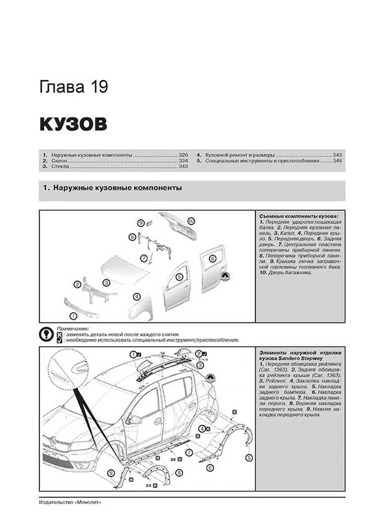 Книга: RENAULT SANDERO / DACIA SANDERO / SANDERO STEPWAY (б , д) с 2012 г.в., рем., экспл., то, сер. ЗС | Монолит