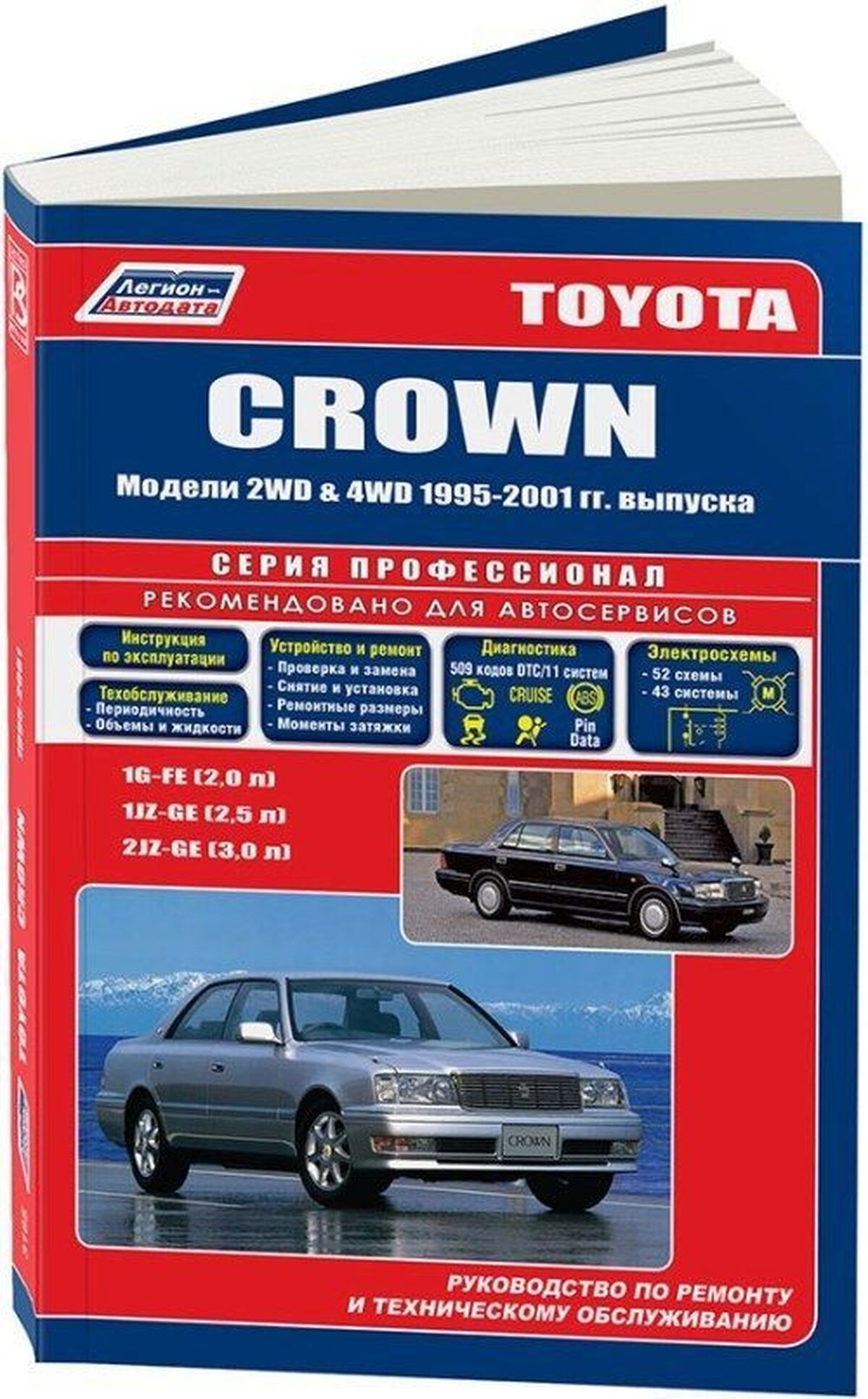 TOYOTA CROWN бензин 1995-2001 г.в. - подробное руководство по техническому обслуживанию и ремонту, инструкция по эксплуатации, электрические схемы