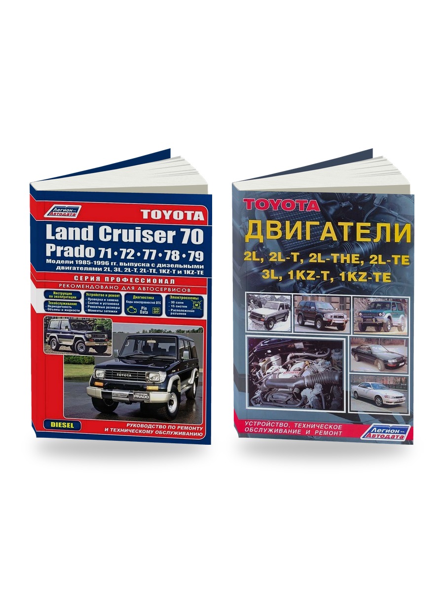 Комплект литературы по ремонту и обслуживанию Toyota Land Cruiser 70 1985-1996 года выпуска
