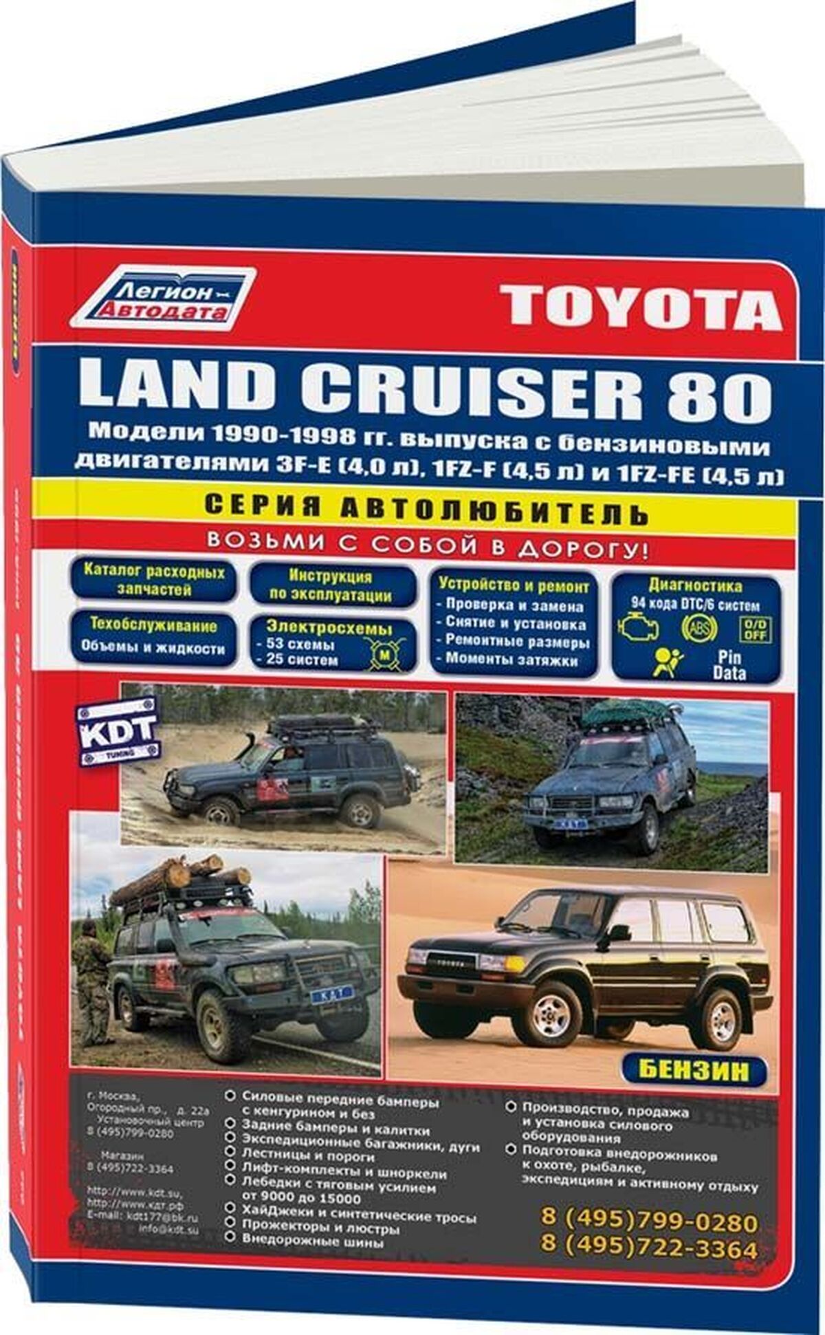 TOYOTA LAND CRUISER 80 бензин 1990-1998 г.в. - подробное руководство по техническому обслуживанию и ремонту, инструкция по эксплуатации, электрические схемы