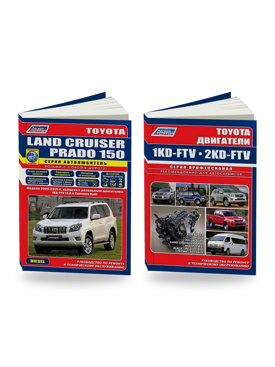 Комплект литературы по ремонту и обслуживанию Toyota Land Cruiser Prado 150 2009-2015 года выпуска