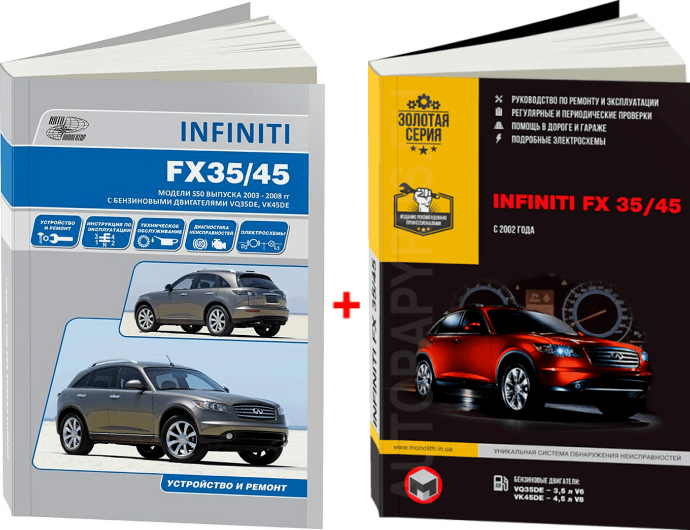 Комплект литературы по ремонту и обслуживанию Infiniti FX35 с 2003 года выпуска