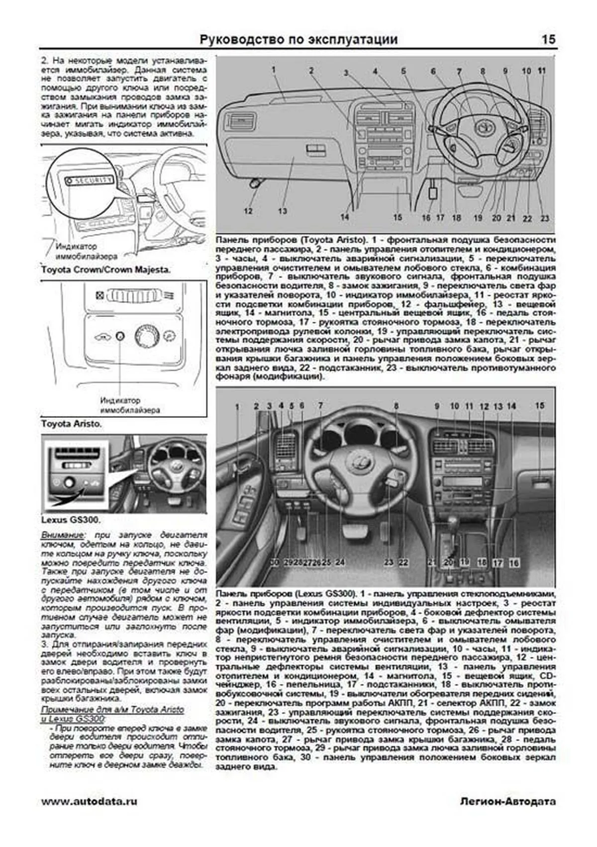 Автокнига: руководство / инструкция по ремонту и эксплуатации TOYOTA CROWN  (ТОЙОТА КРАУН) / CROWN MAJESTA (КРАУН МАДЖЕСТА) / TOYOTA ARISTO (ТОЙОТА  АРИСТО) / LEXUS GS300 (ЛЕКСУС ДжиЭС300) бензин 1997-2005 годы выпуска,  978-588850-533-5, издательство ...