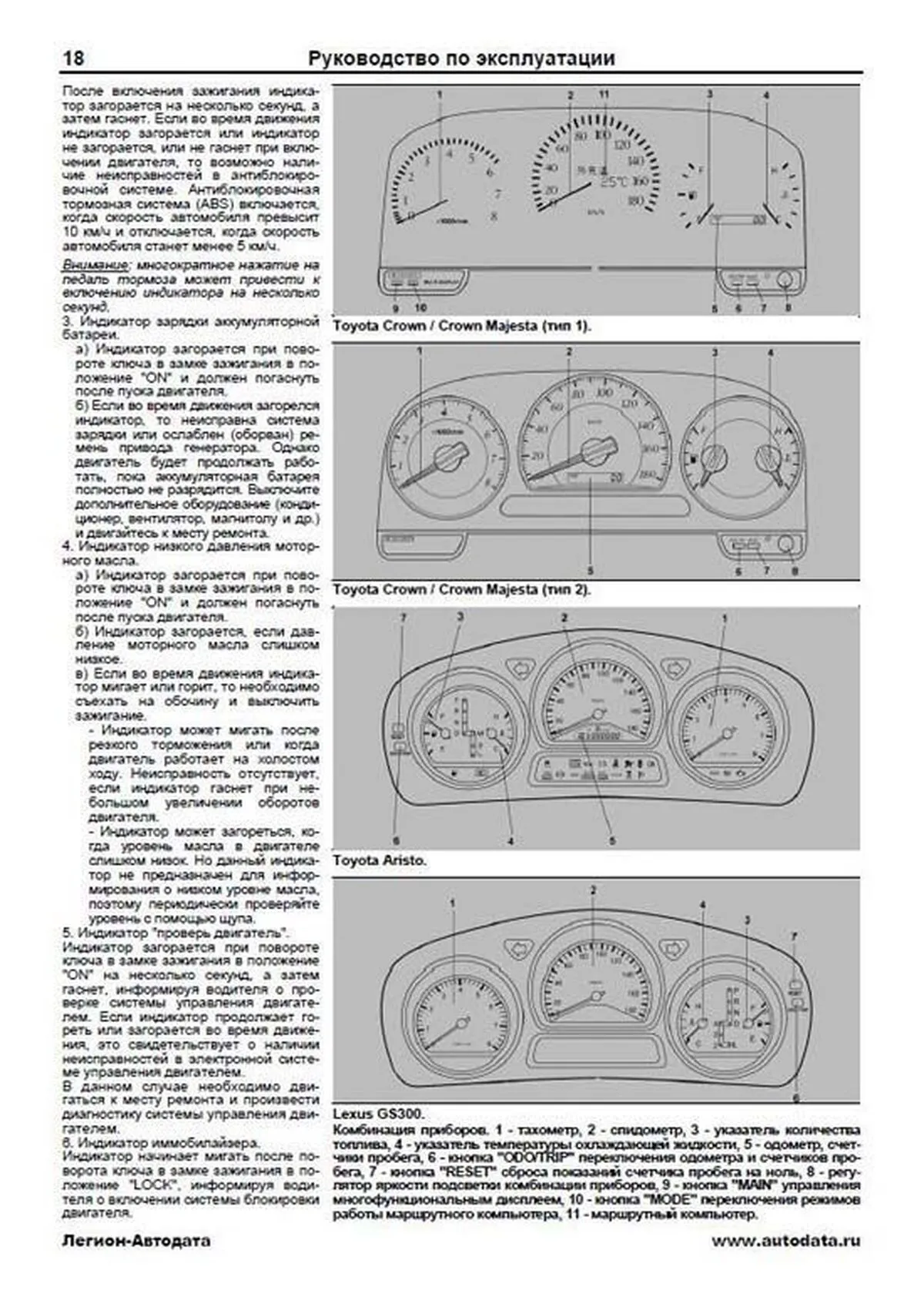 Автокнига: руководство / инструкция по ремонту и эксплуатации TOYOTA CROWN  (ТОЙОТА КРАУН) / CROWN MAJESTA (КРАУН МАДЖЕСТА) / TOYOTA ARISTO (ТОЙОТА  АРИСТО) / LEXUS GS300 (ЛЕКСУС ДжиЭС300) бензин 1997-2005 годы выпуска,  978-588850-533-5, издательство ...