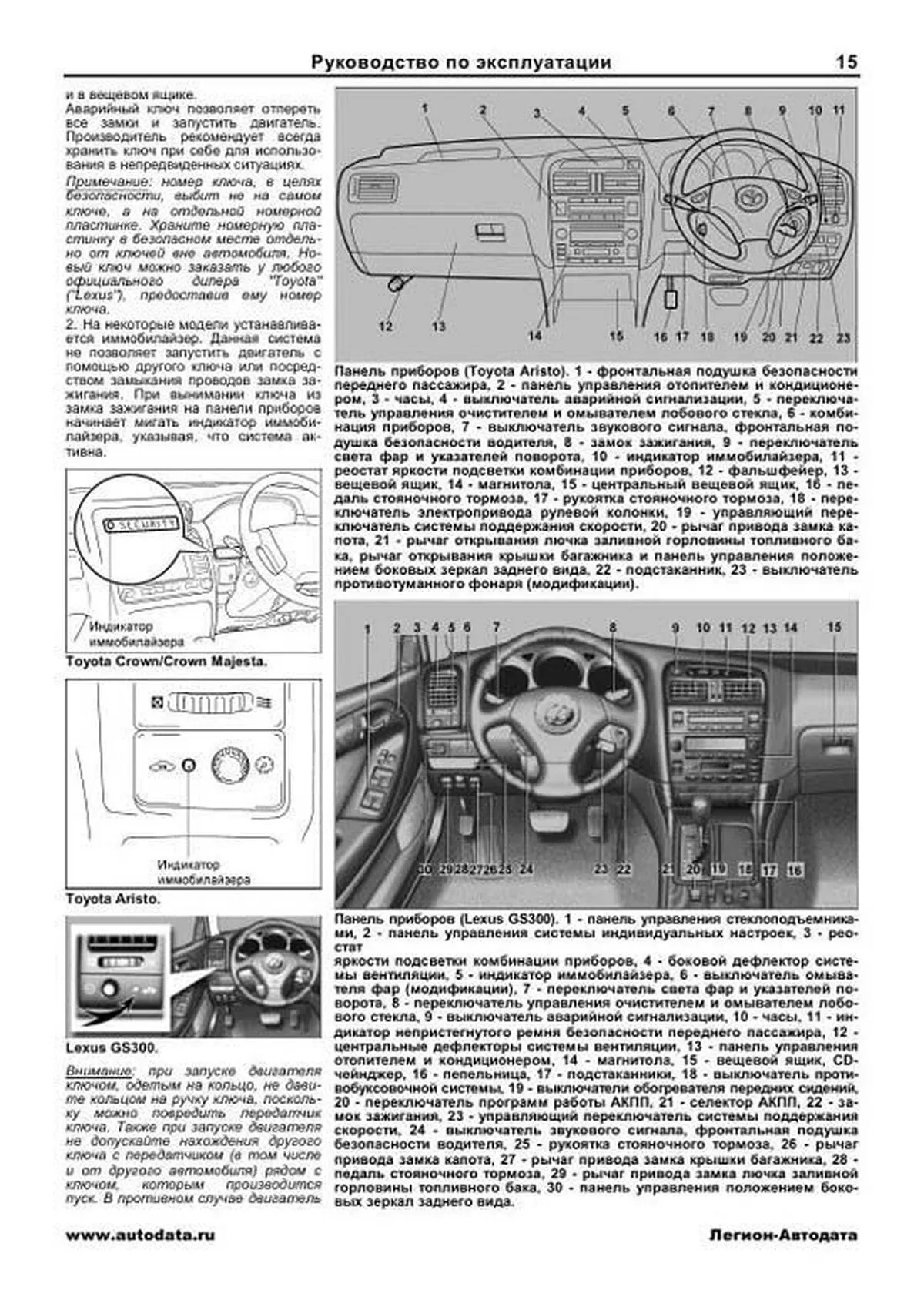 Автокнига: руководство / инструкция по ремонту и эксплуатации TOYOTA CROWN  (ТОЙОТА КРАУН) / CROWN MAJESTA (КРАУН МАДЖЕСТА) / TOYOTA ARISTO (ТОЙОТА  АРИСТО) / LEXUS GS300 (ЛЕКСУС ДжиЭС300) бензин 1997-2005 годы выпуска,  978-588850-533-5, издательство ...