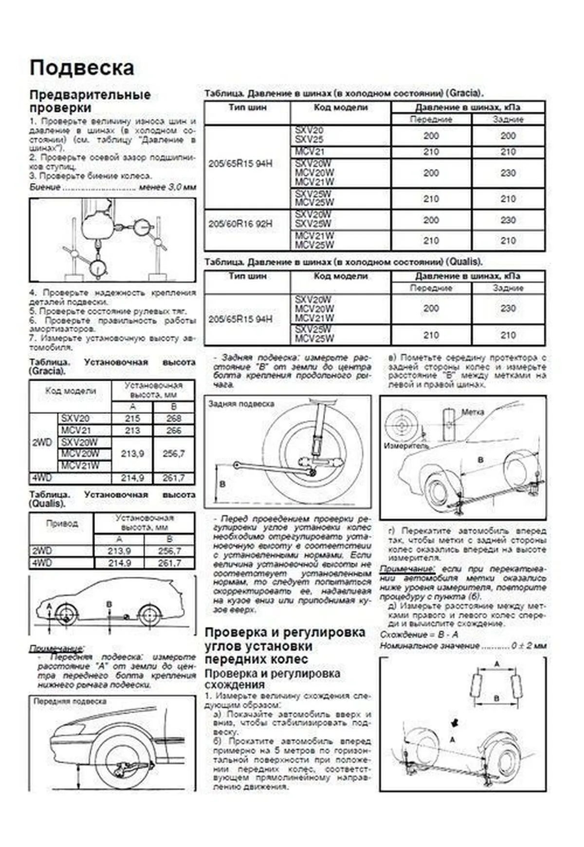 Книга: TOYOTA CAMRY GRACIA / MARK II QUALIS 2WD и 4WD (б) 1996-2001 г.в., рем., экспл., то, сер.ПРОФ. | Легион-Aвтодата