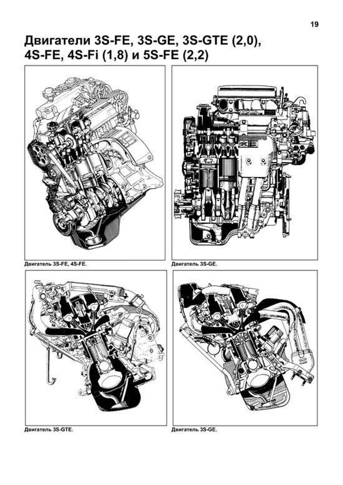 Книга: Двигатели TOYOTA 3S-FE / 3S-GE / 3S-GTE / 4S-FI / 4S-FE / 5S-FE, рем., то | Легион-Aвтодата