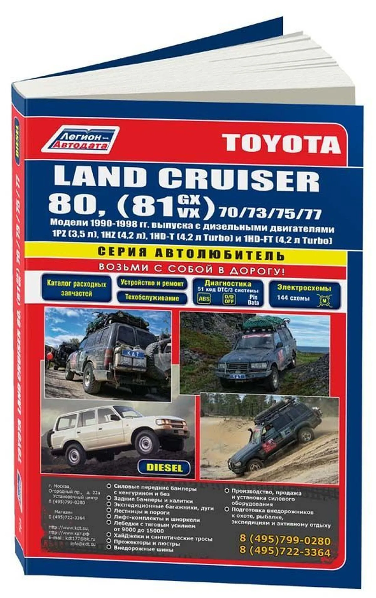 Автокнига: руководство / инструкция по ремонту и эксплуатации TOYOTA LAND  CRUISER 80 (81) / 70 / 73 / 75 / 77 (ТОЙОТА ЛЕНД КРУЗЕР 80 (81) / 70 / 73 /  75 / 77) дизель 1990-1998 годы выпуска, 5-88850-080-1, издательство  Легион-Aвтодата - Легион-Aвтодата