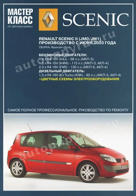 Книга: RENAULT SCENIC II (JM0 / JM1) (б , д) с 2003 г.в.. рем., экспл., то | Ротор