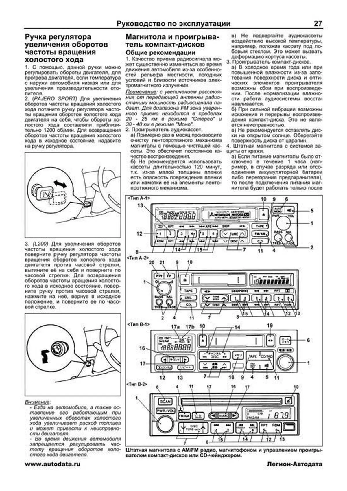 Книга: MITSUBISHI PAJERO SPORT (с 1998 г.в.) / L200 (1996-2006 г.в.) (д), рем., экспл., то | Легион-Aвтодата