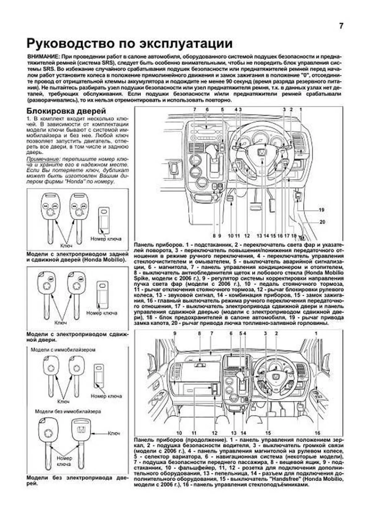 Книга: HONDA MOBILIO / MOBILIO SPIKE (б) 2001-2008 г.в., рем., экспл., то | Легион-Aвтодата