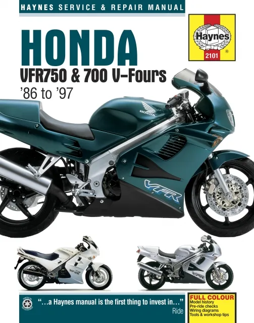 Книга: HONDA VFR750 / 700 V-FOURS (б) 1986-1997 г.в., рем., то | Haynes