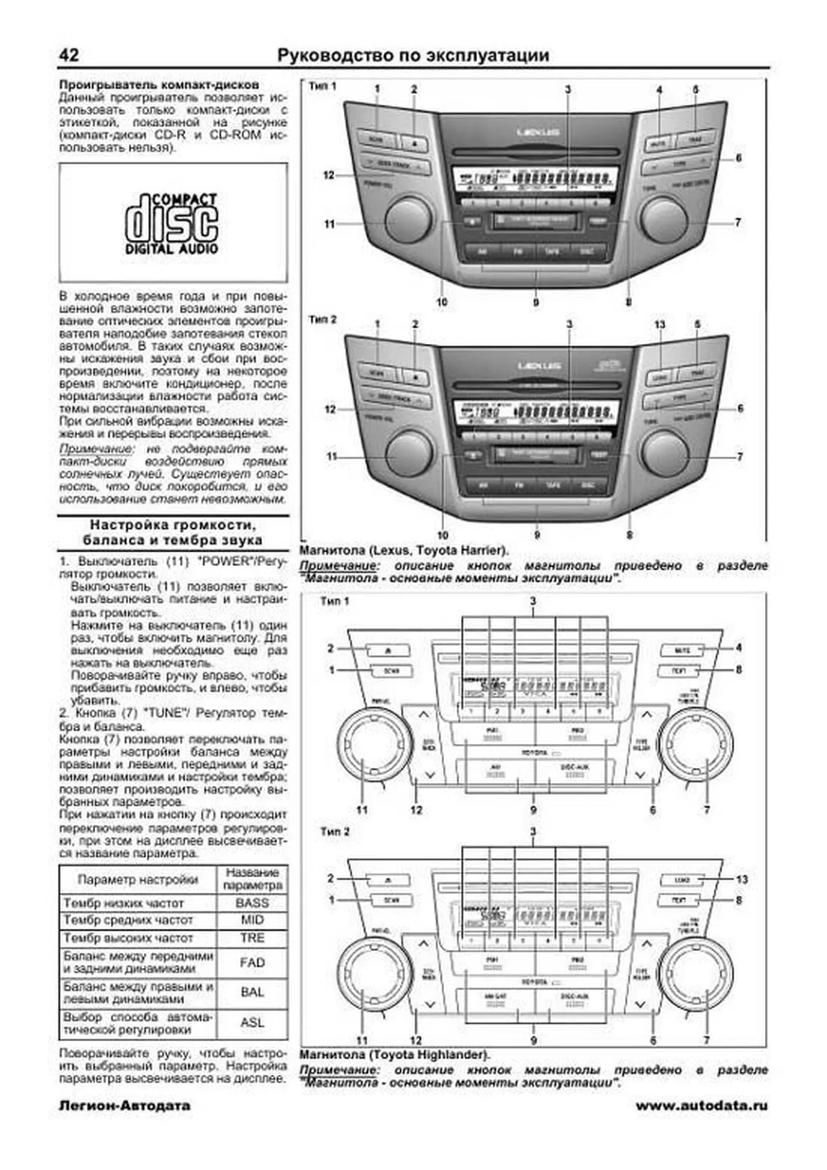 Книга: LEXUS RX350 с 2006 / TOYOTA HARRIER с 2006 / HIGHLANDER с 2007 / 2010 г.в. (б) рем., экспл., то, сер. АВТОЛ. | Легион-Aвтодата