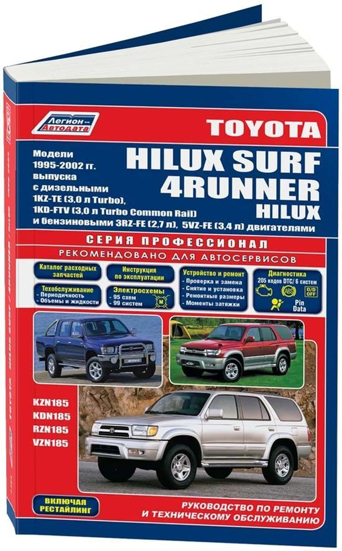 Книга: TOYOTA 4-RUNNER / HILUX SURF (б , д) 1995-2002 г.в., рем., экспл., то, сер.ПРОФ. | Легион-Aвтодата